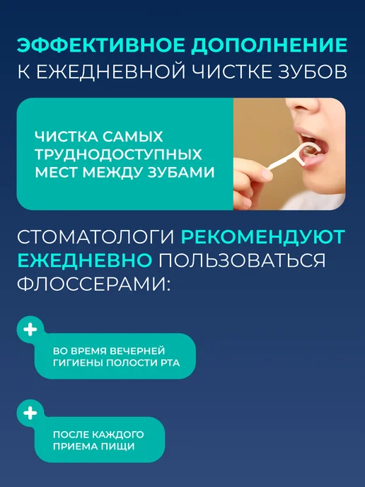 RealRost Зубная нить с зубочисткой флоссеры 2 уп, вариант, фото 4