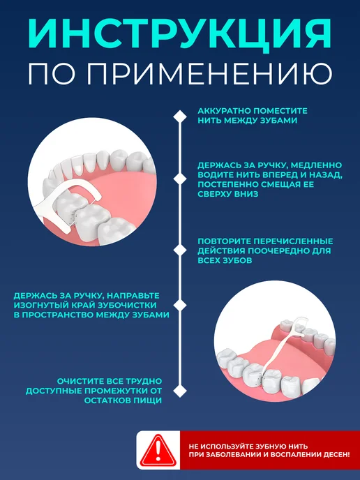 RealRost Зубная нить с зубочисткой флоссеры 2 уп, вариант, фото 5
