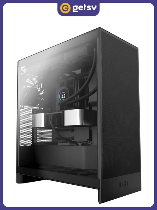 NZXT Корпус для ПК H7 Flow (CM-H72FB-01), чёрный, черный