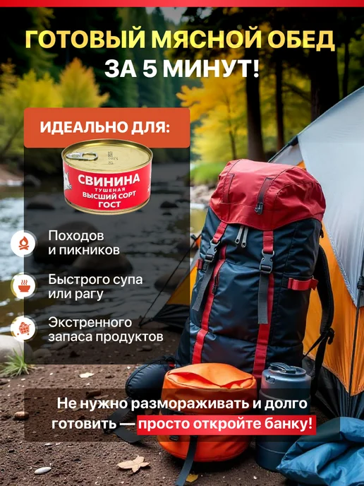 Свинина тушеная высший сорт набор 6 шт, 6 шт, фото 2