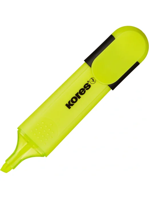 Kores Маркер-текстовыделитель желтый, желтый, фото 4