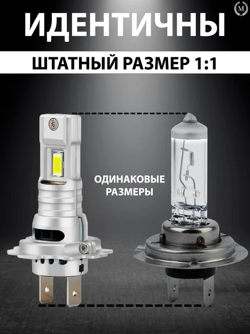 Milana Автосвет h7 лампа светодиодные led, 2 шт, фото 4