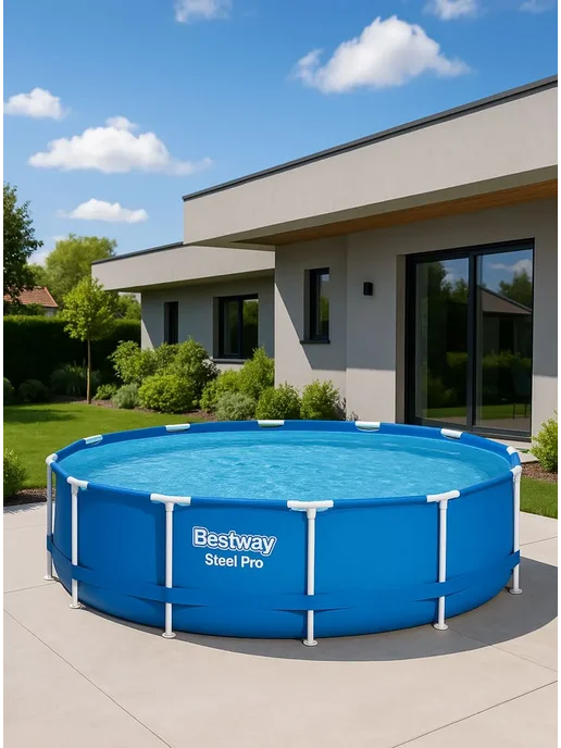 Bestway Большой каркасный бассейн 305x100 см c фильтром-насосом, 305x100 см, фото 2