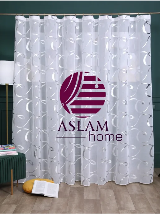 ASLAM HOME Тюль в детскую для девочки 200х250см, белый, фото 8
