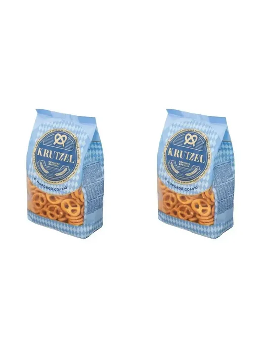 Krutzel Крекер крендельки Бретцель с солью, 250г, 2уп, 250 г