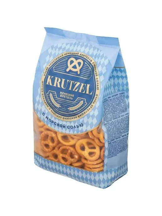 Krutzel Крекер крендельки Бретцель с солью, 250г, 2уп, 250 г, фото 2