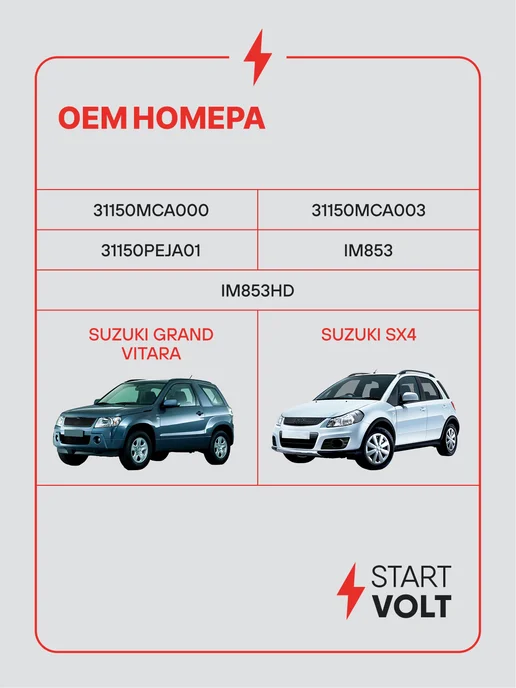 STARTVOLT Регулятор напряжения генератора Suzuki Grand Vitara SX4, вариант, фото 2