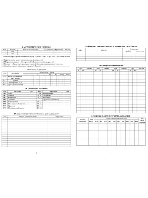 Учитель-Канц Медицинская карта ребенка, А4, 16л, 3 шт, 16 л, 3 шт, фото 3