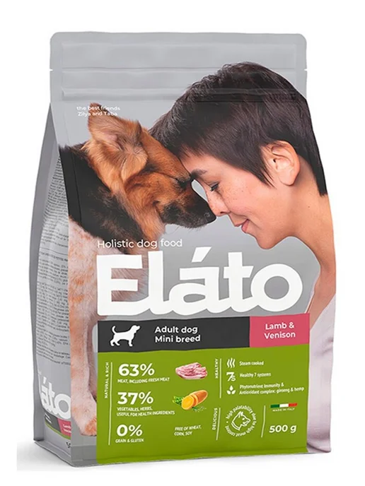 Сухой корм Elato для собак, мелкие, оленина, ягненок, 0,5 кг, фото 2