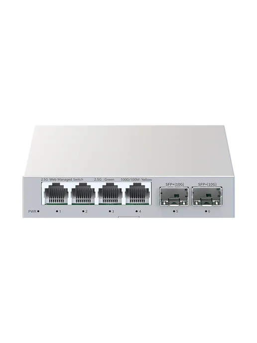 HORACO Управляемый коммутатор 4 порта 2.5GbE с 10G SFP+, 10 г, фото 2