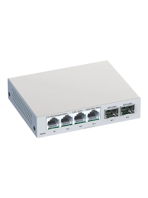HORACO Управляемый коммутатор 4 порта 2.5GbE с 10G SFP+, 10 г, фото 5