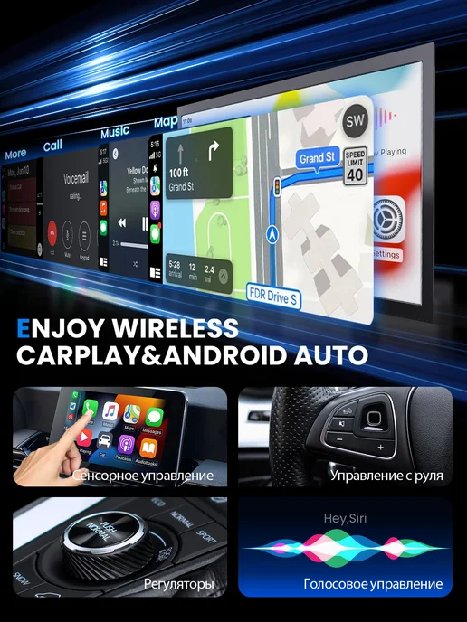 HaMeBy Беспроводной адаптер CarPlay и Android Auto 2-в-1, вариант, фото 5