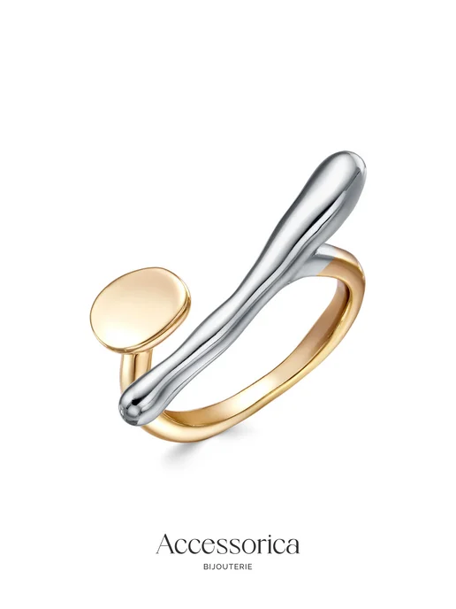Аксессорика Кольцо бижутерия крупное двойное Accessorica, крупное двойное Accessorica, фото 2