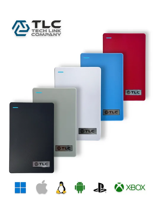 TLC Tech Link Company Внешний жесткий диск TLC 1,5 Тб HDD 2,5" USB 3.0, белый, 1,5 ТБ, фото 4