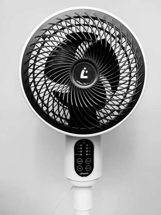 LEDOHOT Стильный напольный вентилятор с ПДУ, Для дома и офиса, белый, фото 6