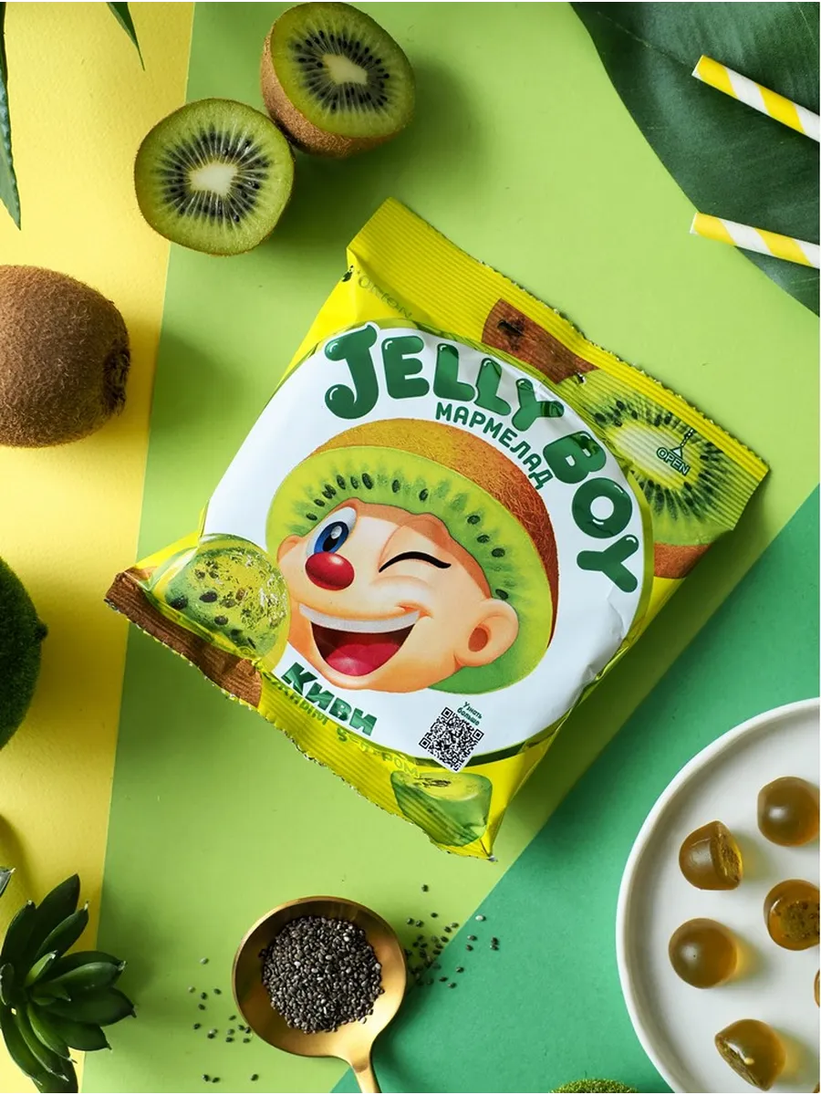 Жевательный мармелад Jelly Boy Киви 114гр