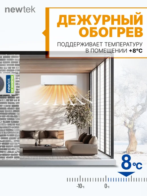 NEWTEK Сплит-система инверторная NT-77HSDC07, белый, фото 7