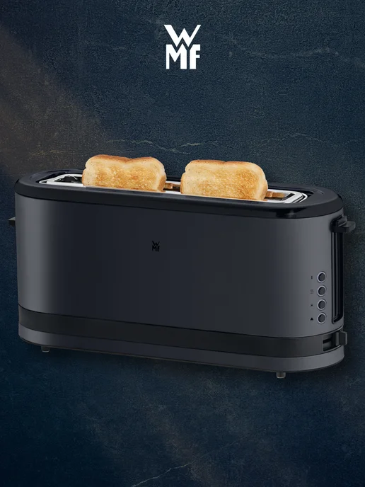 Wmf Удлиненный тостер KITCHENminis Deep Black 1 слот, 7 режимов, черный, фото 4