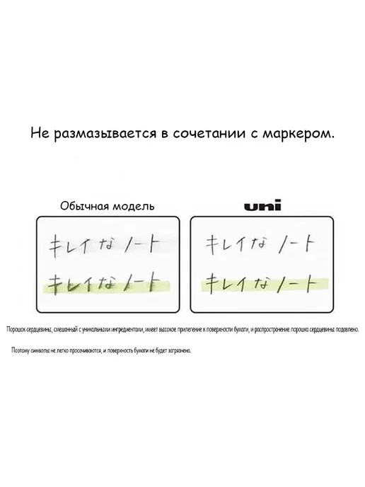 Uni Mitsubishi Pencil механический грифель карандаша 0,5 мм 2B, серый, фото 4