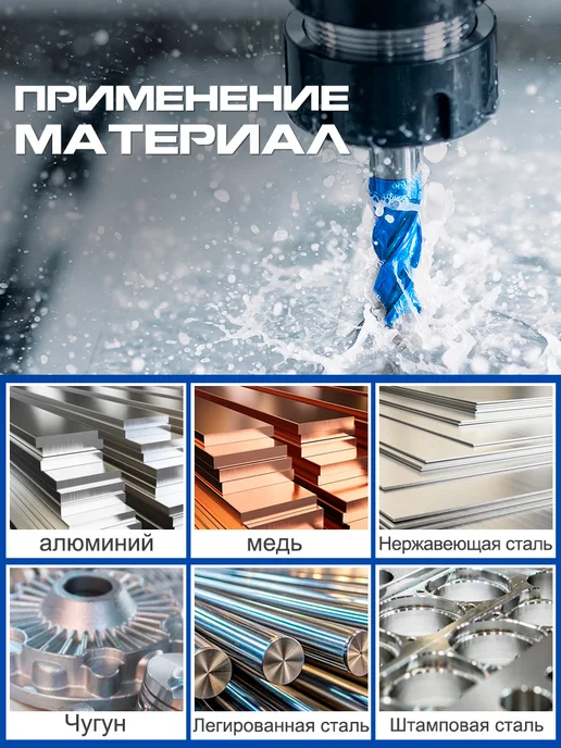 XCAN Фреза по металлу концевая 4 мм твердосплавная 1x3x4x50 мм, 3x4x50 мм, фото 7