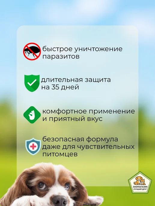 Zoetis Симпарика таблетки для собак 5-10 кг от клещей, 510 кг, фото 2