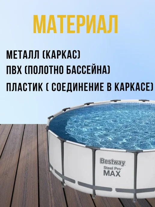 Каркасный бассейн 305х100см 6148л, 305x100 см, 6148 л, фото 3