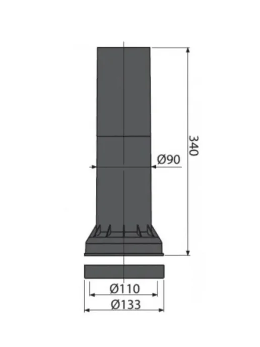Alcaplast Удлинительная часть к унитазу М148, черный, фото 2