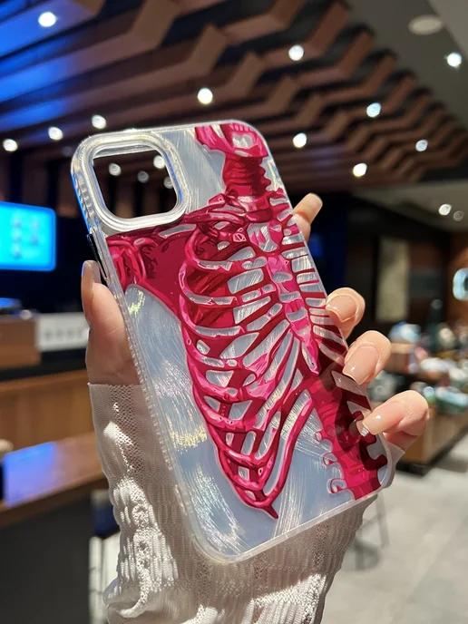 О'кейси Чехол на iPhone X XS с принтом, серый, фото 2