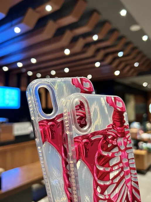 О'кейси Чехол на iPhone X XS с принтом, серый, фото 4