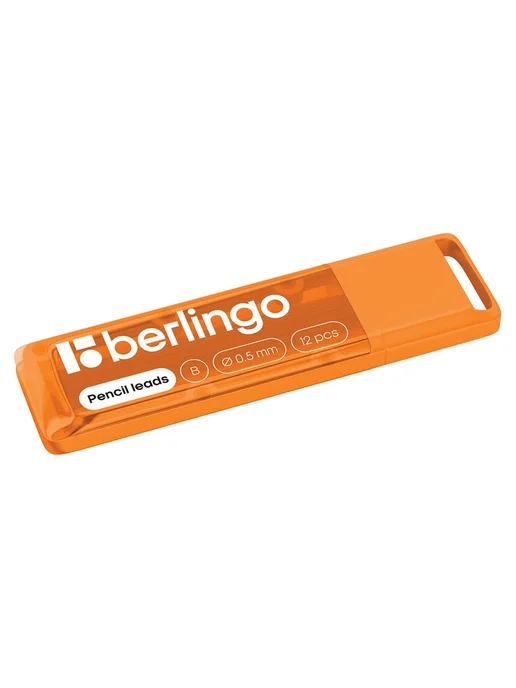 Berlingo 5 уп. - Грифель для карандаша 0.5 мм, B, 12шт, арт. 321557, 12 шт, фото 4