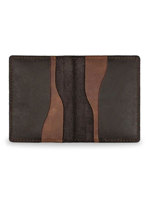 Jack's Square Кожаный картхолдер Tom Vintage Brown, коричневый, фото 8