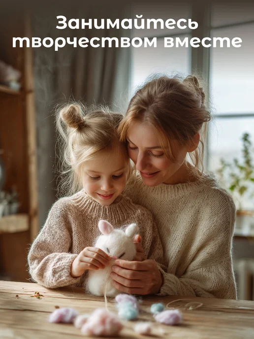 miadolla Набор для валяния игрушки из шерсти Песик Момо, вариант, фото 7