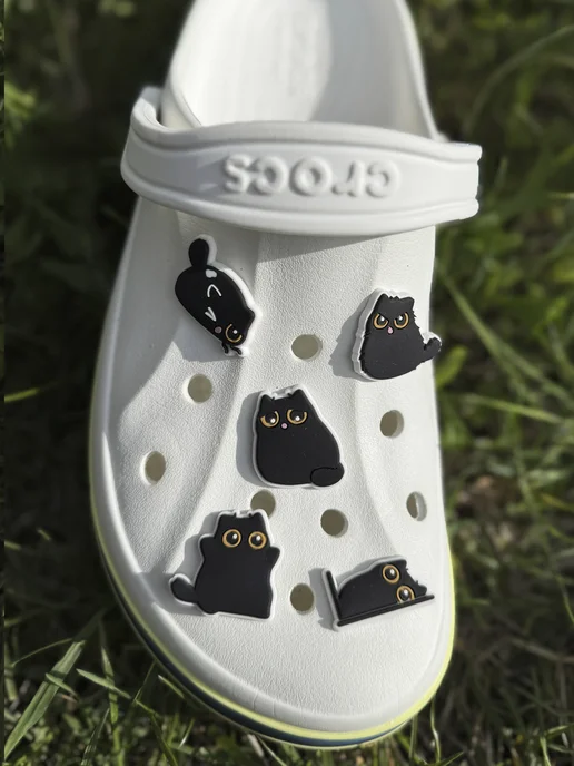 JIBZ WORLD Джибитсы для кроксов набор на crocs клипсы набор 50 штук, черный, фото 3
