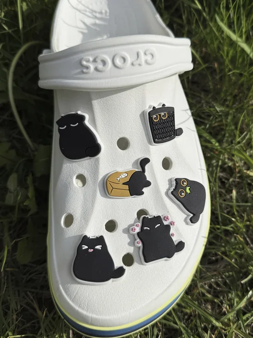 JIBZ WORLD Джибитсы для кроксов набор на crocs клипсы набор 50 штук, черный, фото 4