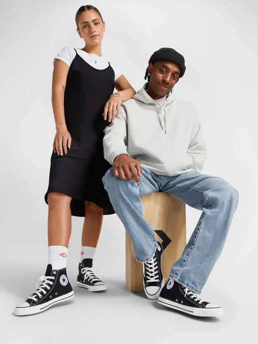 CONVERSE Кеды высокие повседневные, черный, фото 4