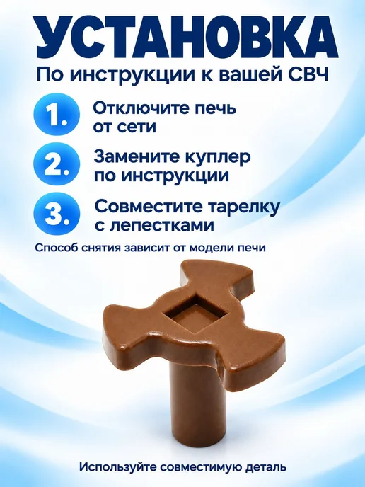 ТехноХелп Коплер микроволновой печи для вращения тарелки 29мм, вариант, фото 8