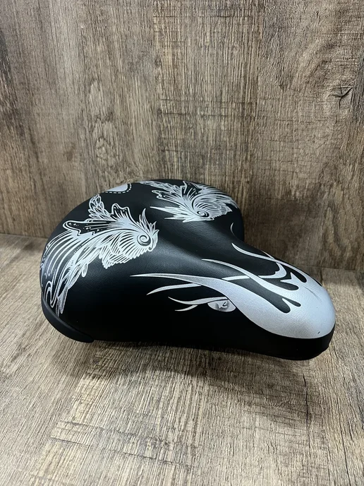 44 Колеса Седло велосипедное Saddle Lady широкое, черный