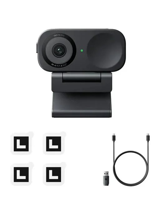 Insta360 Link 2C - 4K AI веб-камера для ，черн, черный, фото 2