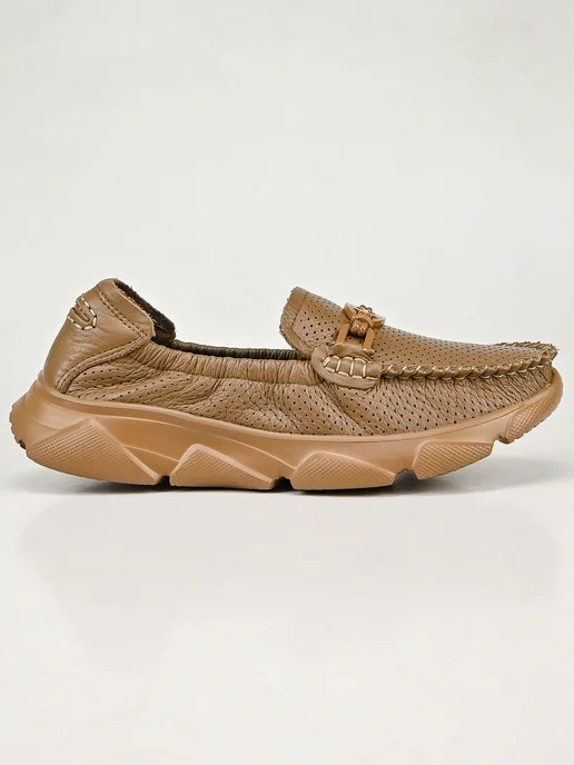 NN_ShoeS Мокасины женские летние кожаные, коричневый, фото 8