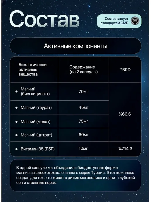 RC FARMA Магний в6 таурат глицинат малат цитрат комплекс турецкий, вариант, фото 2