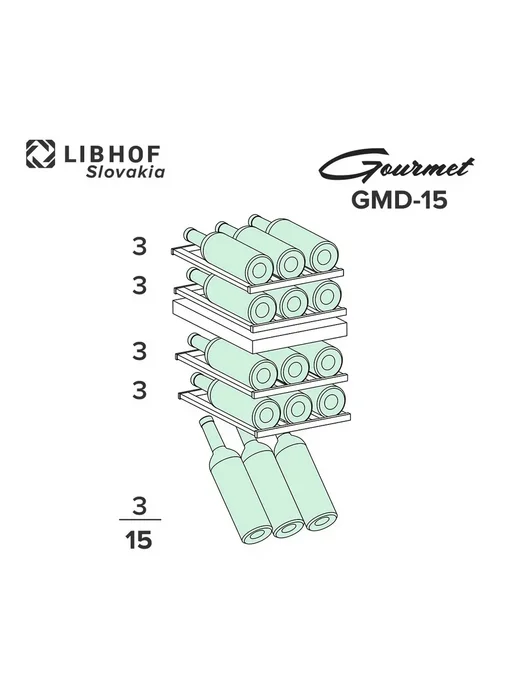 Libhof Винный шкаф GMD-15 black, черный, фото 8