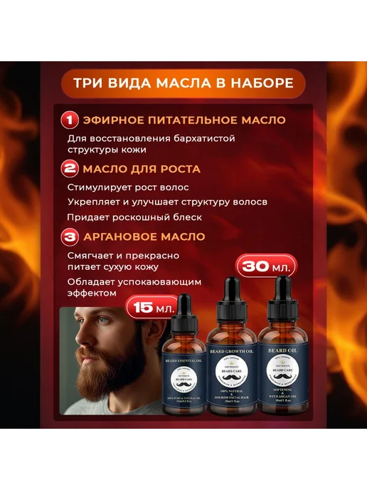 Набор для ухода за бородой для мужчин 200 мл, 200 мл, фото 3