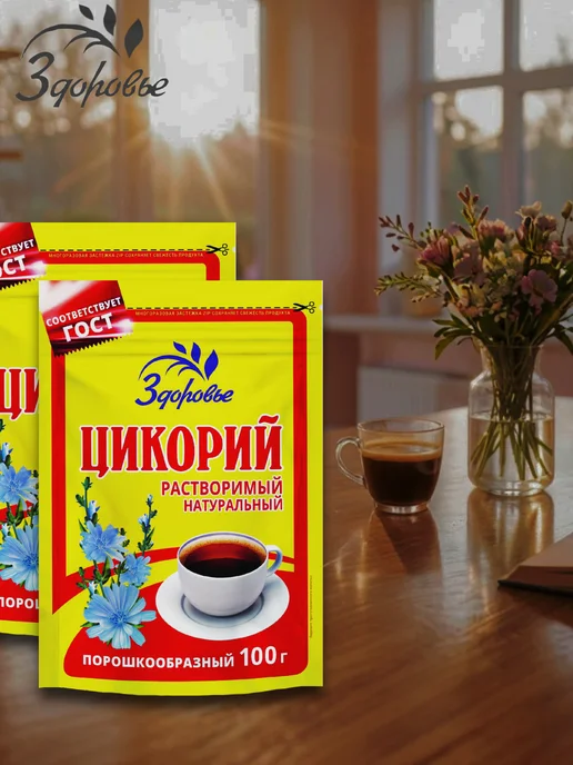 ЗДОРОВЬЕ Цикорий натуральный растворимый 200г, 200 г, фото 4