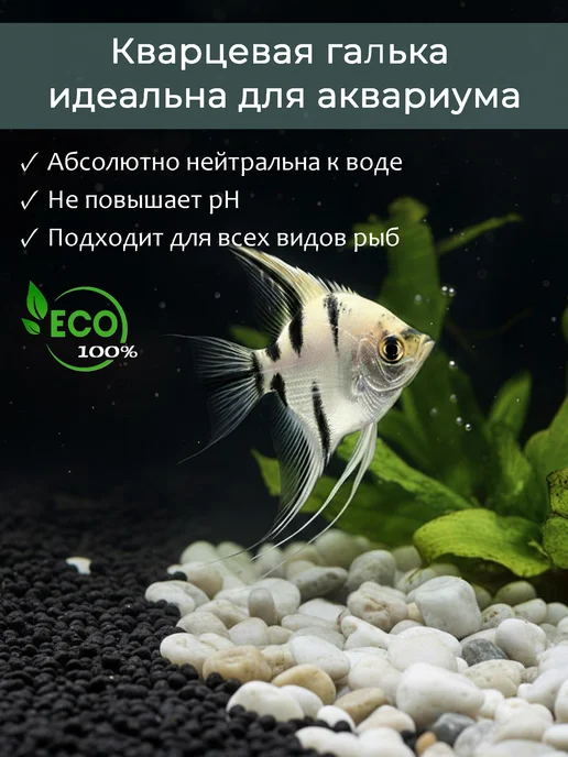 Аквазона Камни для аквариума галька кварцевая 10-20 мм 1 кг, 1 кг, фото 3