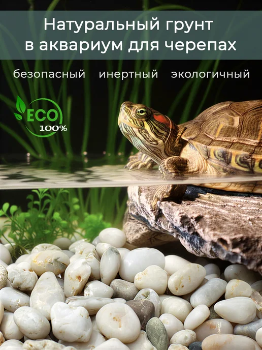 Аквазона Камни для аквариума галька кварцевая 10-20 мм 1 кг, 1 кг, фото 5