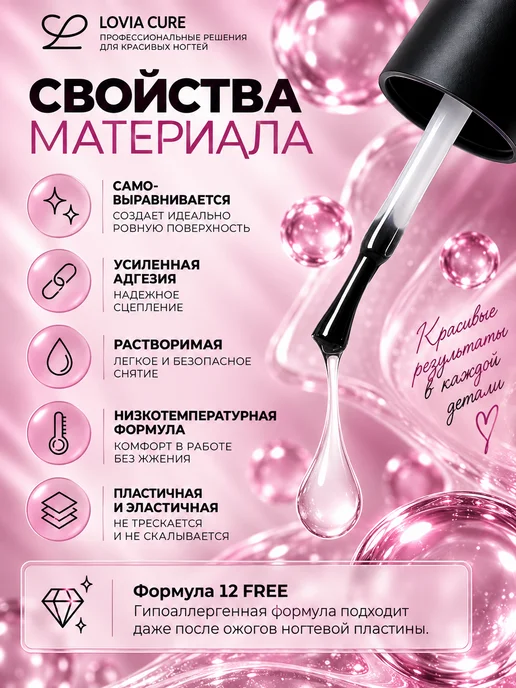 LOVIA CURE База для тонких и чувствительных ногтей, белый, фото 3