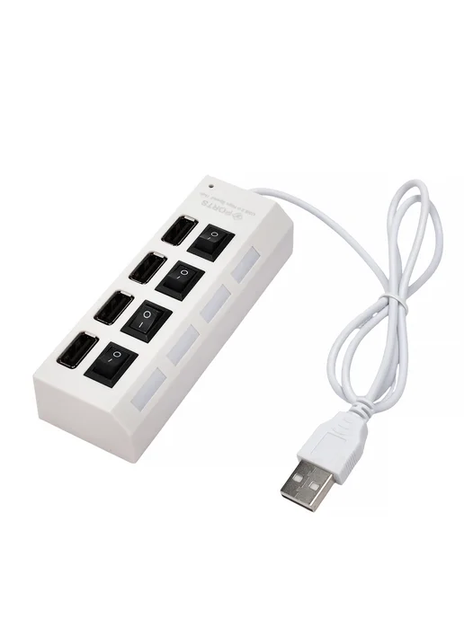GEMBIRD USB HUB 2.0 4 порта 4 в 1, белый, фото 7