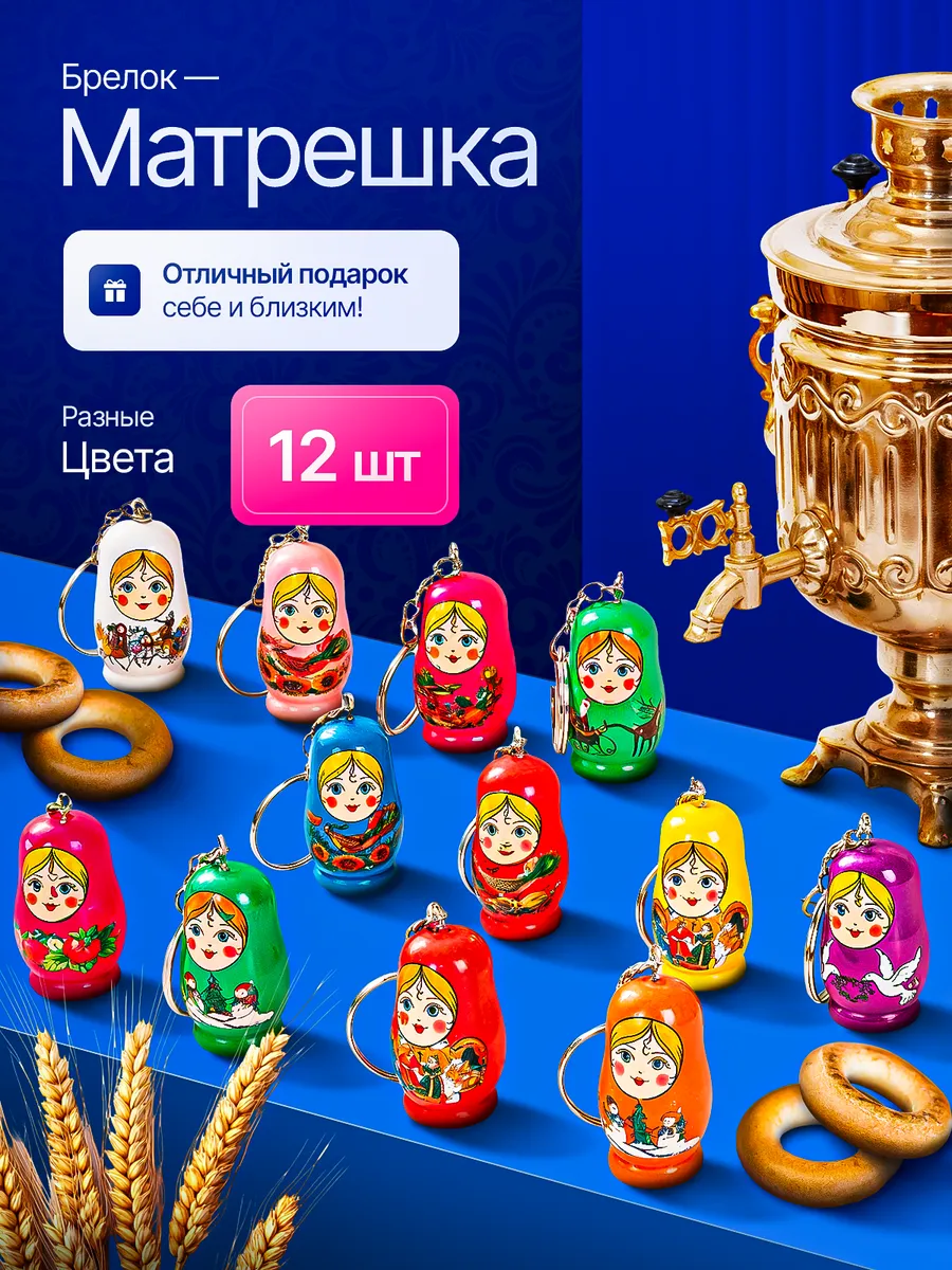 Набор брелок матрешка милый подарок