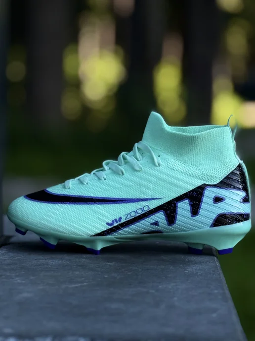 Nike Бутсы футбольные с шипами, голубой, фото 4