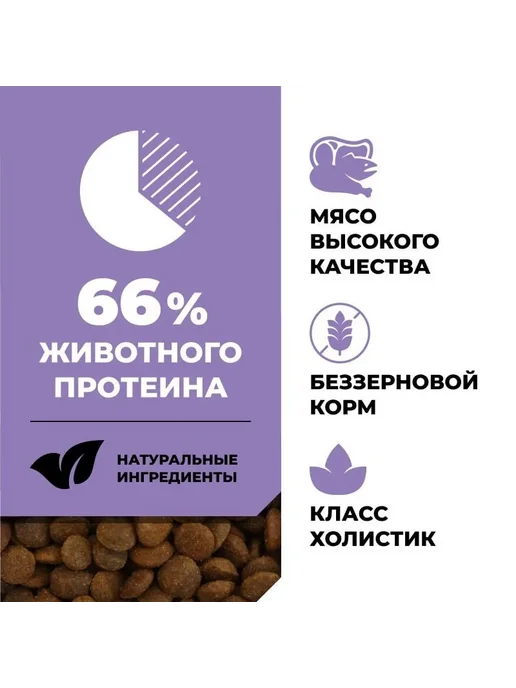 Сухой корм GO'KITCHEN для собак, индейка, курица, лосось, утка, 9,98 кг, фото 4